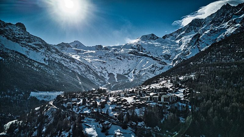 Saas-Fee im Januar 2022