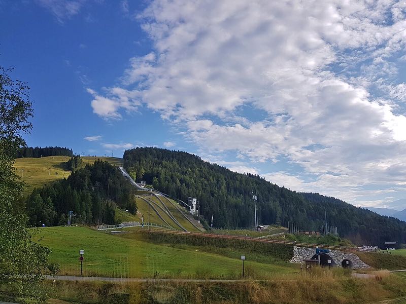 Gschwandtkopf lift and the Olympic ski jumps at Seefeld